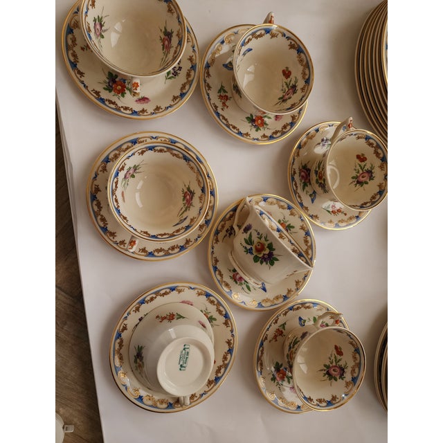 Set of Fine American Made Porcelain Dinnerware For Sale - Image 9 of 9