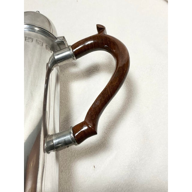 Silver Vintage John Somers Brazil Pewter Hot Water Milk Tea Pot - Polished For Sale - Image 8 of 12