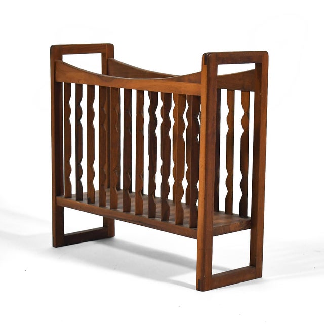 Arthur Umanoff Arthur Umanoff Walnut Magazine Rack For Sale - Image 4 of 10
