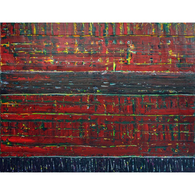 Abstract One-of-a-Kind Burgundi Red Abstract Oversized Original Oil Painting by Diane Grant | Color Field For Sale - Image 3 of 7