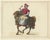 Drummer on Horseback in Medieval Attire, 1842, Paper For Sale