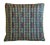 Custom-tailored pillow in a multicolored cotton-blend fabric depicting a beautiful contemporary modern design. Green...