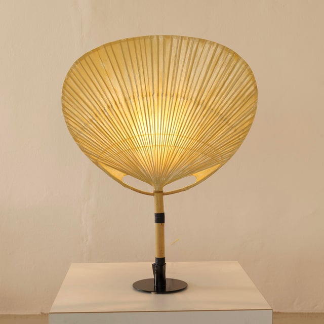 Mid-Century Modern Uchiwa III Table Lamp by Ingo Maurer for M Design, 1970s For Sale - Image 3 of 8