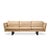 Edward Wormley for Dunbar Model 5485A Mid Century Mahogany Angle Arm Sofa This sofa measures: 96 wide x 33 deep x 31...