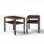 Edward Wormley for Dunbar Mid Century Mahogany and Brass Side End Tables - Pair Each side table measures: 18 wide x 27...