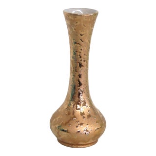 Dixon Art Studios 22k Weeping Gold Ceramic Bud Vase 1960s Made in the Usa 4948b For Sale