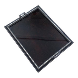1930s Art Deco Reverse Glass Wooden Tray For Sale