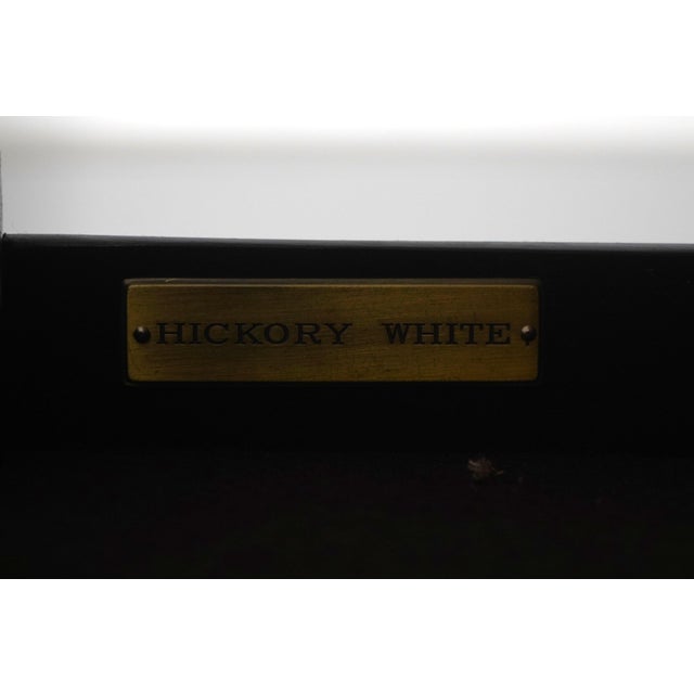 Hickory White Regency Black & Gold Breakfront Bookcase For Sale - Image 18 of 18