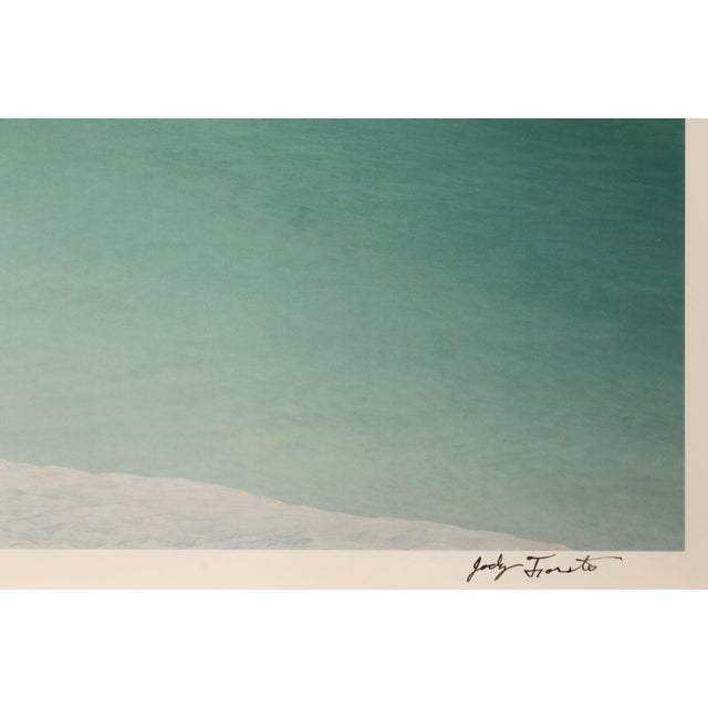 A large-format color photograph titled "Peppermint Iceberg, Antarctica" by contemporary landscape photographer Jody...