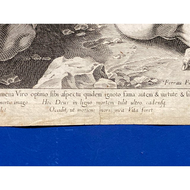 Black Francesco Villamena after Ferraù Fenzoni, Moses and the Brazen Serpent, 1597, Engraving For Sale - Image 8 of 18