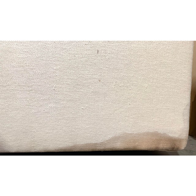 Cream Contemporary Cream Linen 'Right Back' Sofa by Waldo Fernandez For Sale - Image 8 of 18