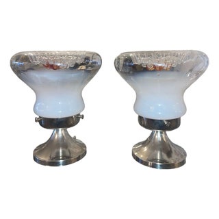 1970's Table Lamps by Toni Zuccheri for Mazzega - a Pair For Sale