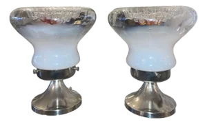 1970's Table Lamps by Toni Zuccheri for Mazzega - a Pair