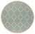 *Seaside Indoor Outdoor Rug Aqua & Cream 6'7" Round For Sale - Image 4 of 4