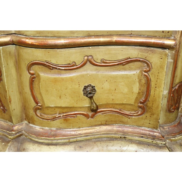18th C. Italian Venetian Paint Decorated 3 Drawer Commode For Sale - Image 11 of 16