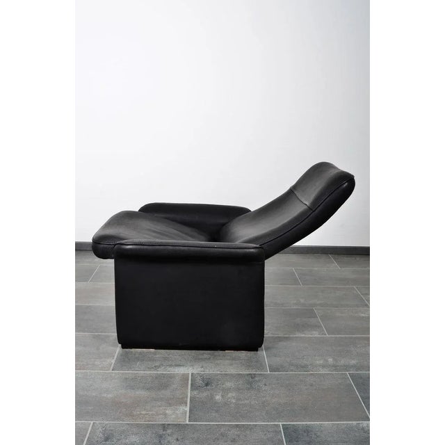 Animal Skin Black Leather DS50 Armchair from de Sede, 1980s For Sale - Image 7 of 11