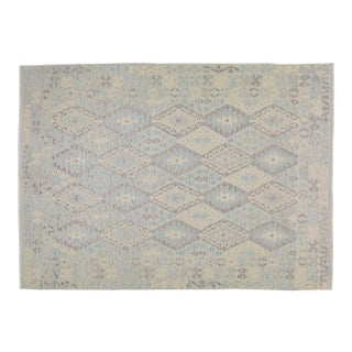 Afghan Tribal Natural Color Hand Made Organic Wool Maimana Kilim,6'1"x8'4" For Sale