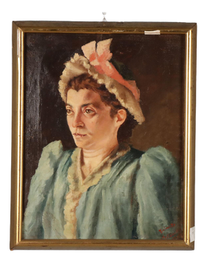 Female Portrait, 1892, Oil Painting on Canvas, Framed