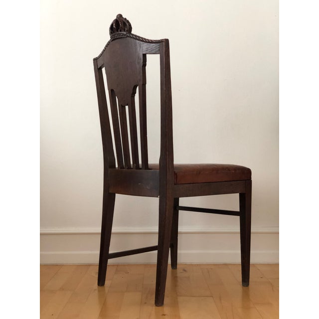 Antique Marked Dining Chair Copenhagen Denmark 1902 For Sale - Image 4 of 14