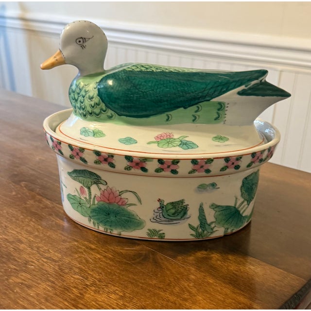 Chinese Famille Rose Duck Tureen For Sale - Image 15 of 18