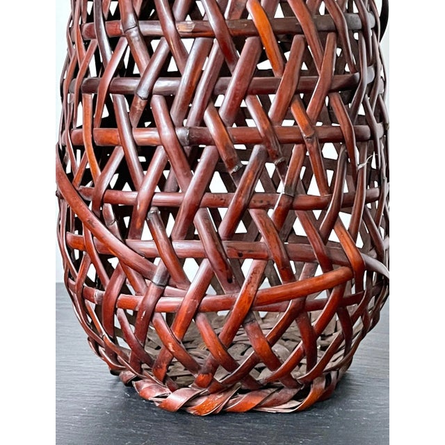 Japanese Suzuki Gengensai Bamboo Ikebana Basket For Sale - Image 12 of 13