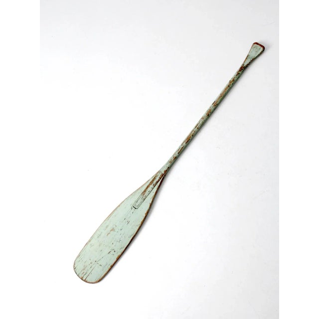 Vintage Painted Wooden Oar For Sale - Image 4 of 12