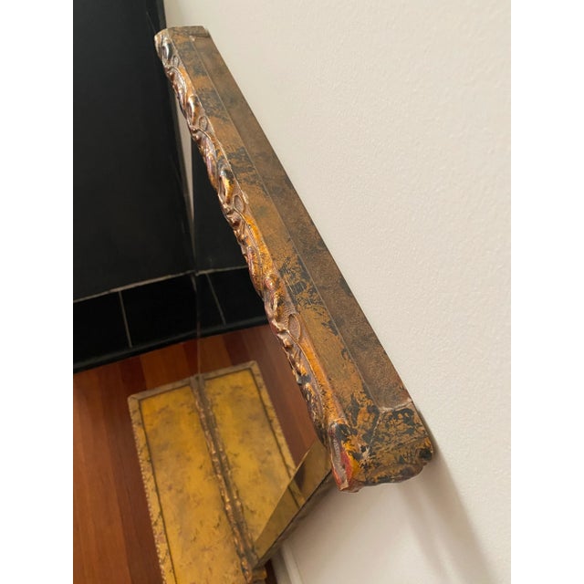 Vintage French Hollywood Regency Gilt Beveled Mirror With Slide Out Cabinet For Sale In Chicago - Image 6 of 10