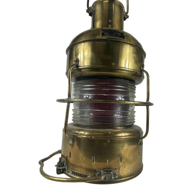 Fully original Nippon Sento / Funato Co, Ltd. Navigation light used in the navy. This piece of maritime history is in a...