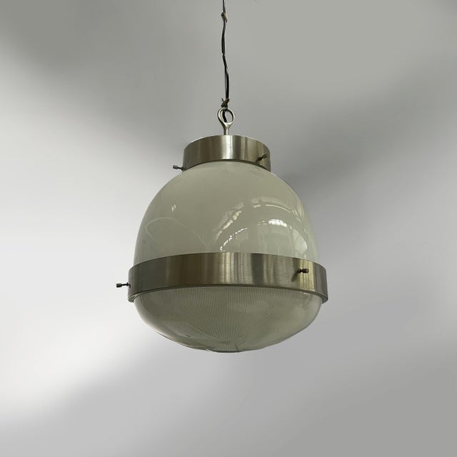 Italian mid-century modern chandelier Delta by Sergio Mazza for Artemide, 1950s Delta model ceiling lamp, large size with...