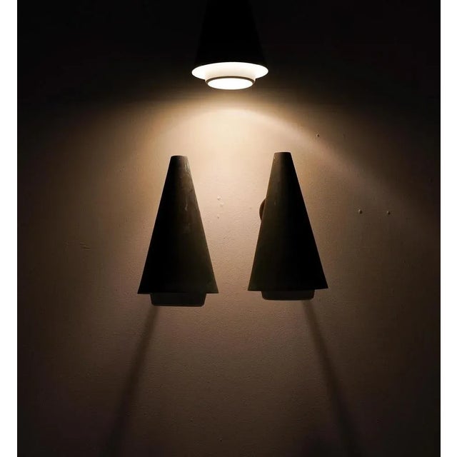 Swedish Copper Outdoor Wall Lamp attributed to Hans-Agne Jakobsson, 1960s For Sale - Image 12 of 13