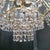 Glass Vintage Brass & Crystal Wedding Cake Chandelier – Waterfall Tiered 5-Light Regency Pendant For Sale - Image 7 of 14