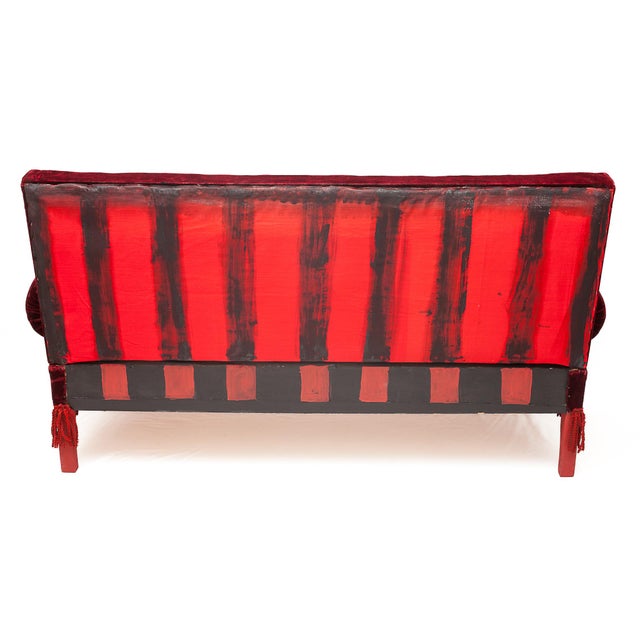 Red Alsatian Sofa, 1950s For Sale - Image 11 of 15