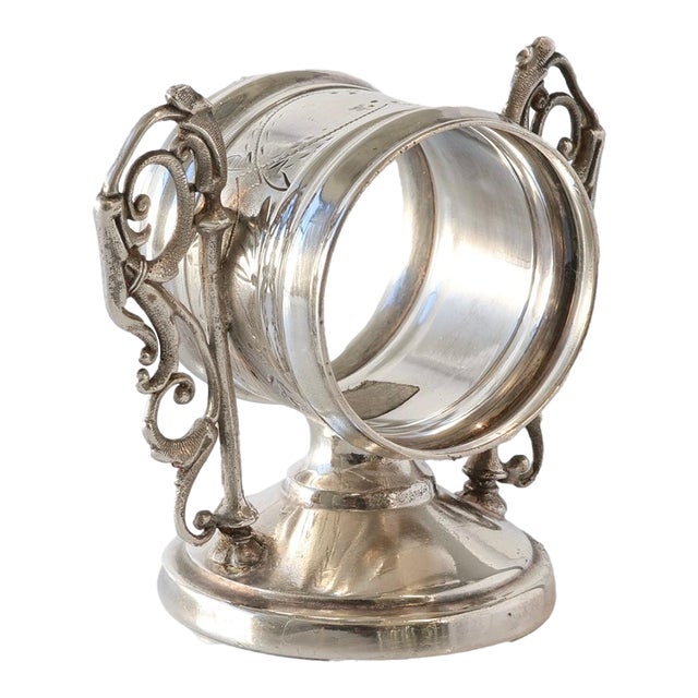 Antique Neoclassical Silver-Plate Napkin Ring For Sale