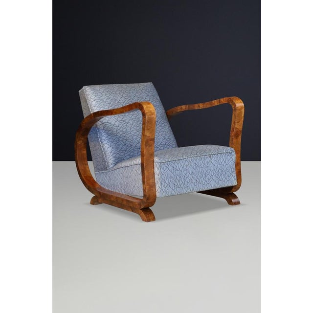 Art Deco Burl Wood Sculptural Club Chair, Italy, 1930s For Sale - Image 11 of 16