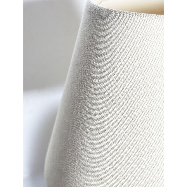 Round Wooden Table Lamps with Lampshades, France, 1970s, Set of 2 For Sale - Image 14 of 18