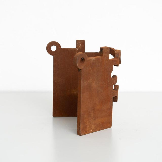 After Chillida, Abstract Sculpture, 1990s, Iron For Sale - Image 6 of 11