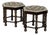 Scandinavian Modern Needlepoint Tapestry Stools with Bobbin-Turned Legs, 1950s For Sale