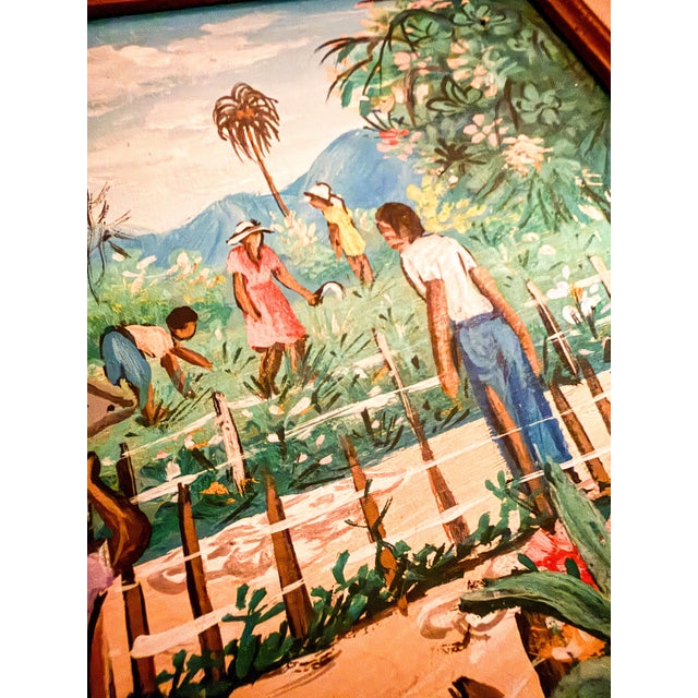 Mid 20th Century Framed Haitian Folk Art (Naïve Art) by Floris Scott For Sale - Image 4 of 6