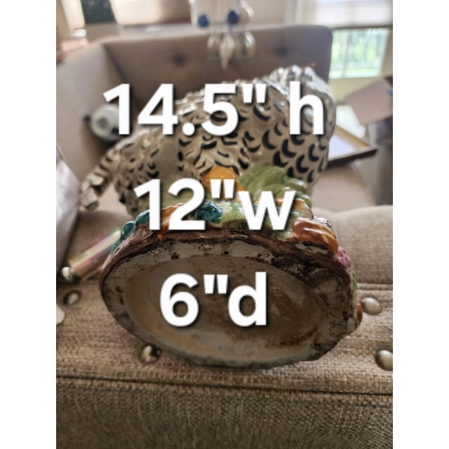 Italian Vintage Majolica Style Italian Ceramic RoosterRooster For Sale - Image 3 of 6