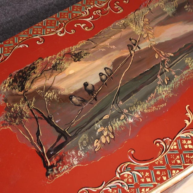 French Lacquered and Gilded Chinoiserie Commode, 1960 For Sale - Image 8 of 13