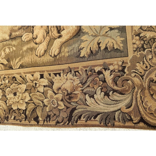 Late 19th Century Tapestry of Hunting Dogs For Sale - Image 4 of 4