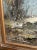 Vintage Oil Painting: Mountain Lake Scene in Gilded Frame For Sale - Image 4 of 8
