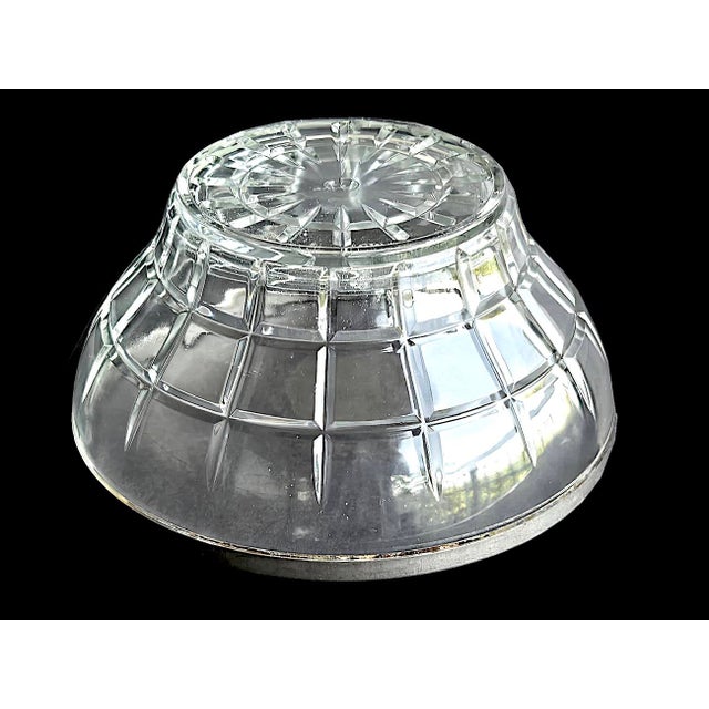 Baccarat Vintage Cut Glass Bowl With Silver Plated Rim For Sale - Image 4 of 9