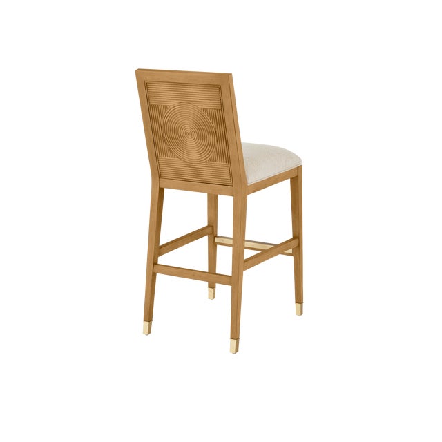 Currey & Company Santos Sea Sand Bar Stool, Liller Malt For Sale - Image 9 of 10