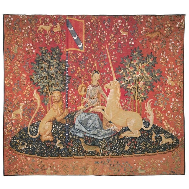 This beautiful tapestry is Silkscreened (also known as serigraphed) onto an irregularly woven fabric made from wool,...