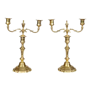 Pair of Louis XV Brass Candlesticks