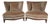 C2000 Donghia "Geneva" Collection Walnut Framed Club Chairs With Donghia Linen Velvet Textile -Pair For Sale