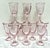 Vintage Pink Wavy Glass Stemware Goblets, Set of Ten For Sale - Image 10 of 10