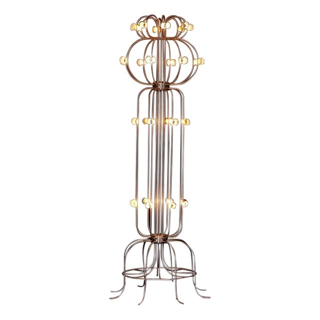 Floor Lamp with the Shells in Metal and Aluminum by Touch with Eyes For Sale