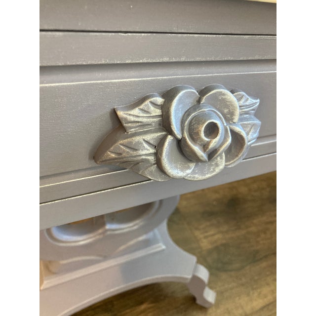 Vintage Mahogany Marble Top Harp End Table Chairish